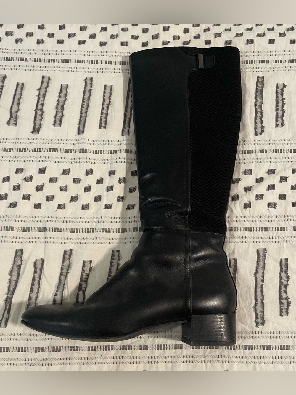Aquatalia Black Tall Leather Riding Boots